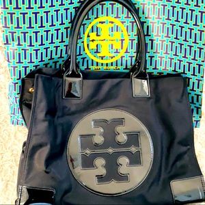 Tory Burch Ella Nylon Large Tote - Black